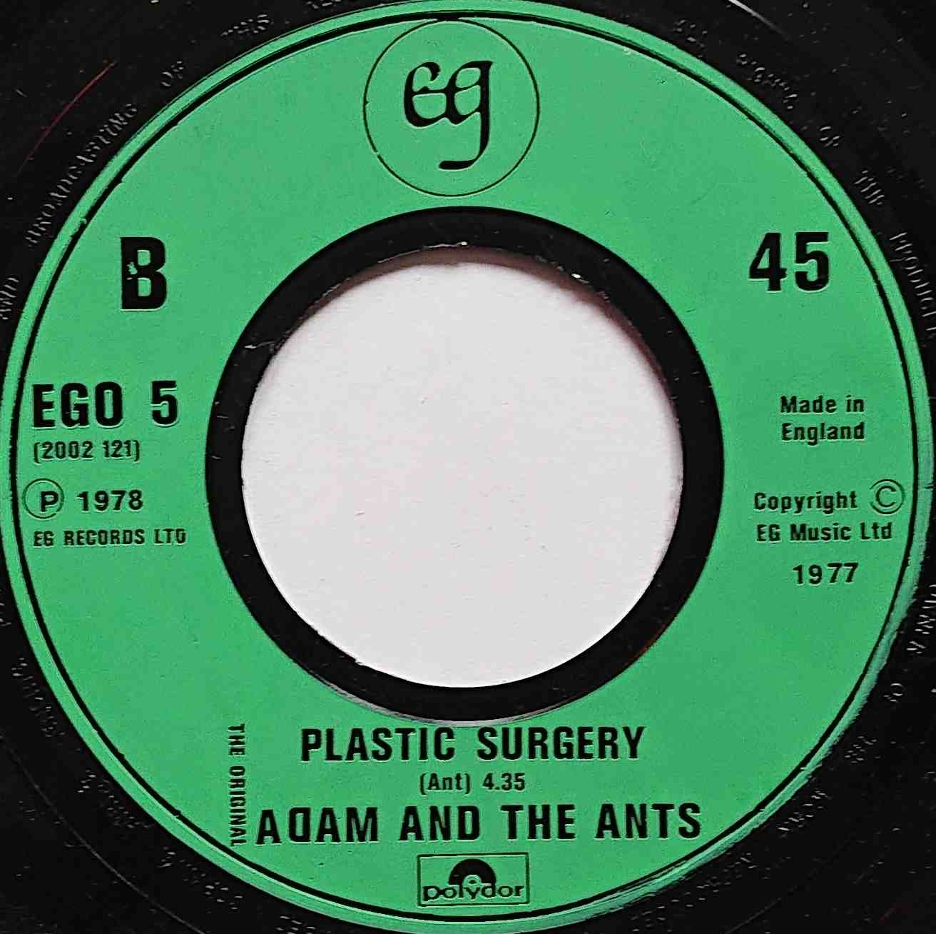 EGO 5 Deutscher girls Adam and the Ants Label